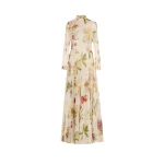 Oscar de la Renta Chiné Dominican Mixed Floral Chiffon Gown - Dresses - American Luxury Evening Wear at Luxury Shoes 