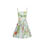 Oscar de la Renta Chiné Dominican Mixed Floral Cotton Poplin Tiered Dress - Dresses - American Luxury Evening Wear at Luxury Shoes 
