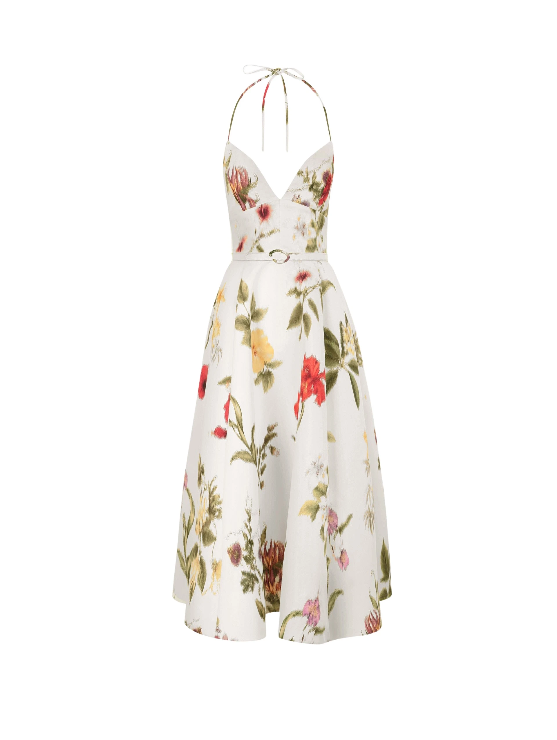 Oscar-de-la-Renta-Chine-Dominican-Mixed-Floral-Faille-Cocktail-Dress-Dresses89876_nobg Oscar de la Renta Chiné Dominican Mixed Floral Faille Cocktail Dress - Dresses - American Luxury Evening Wear at Luxury Shoes