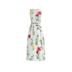 Oscar de la Renta Chiné Dominican Mixed Floral Faille Dress - Dresses - American Luxury Evening Wear at Luxury Shoes 
