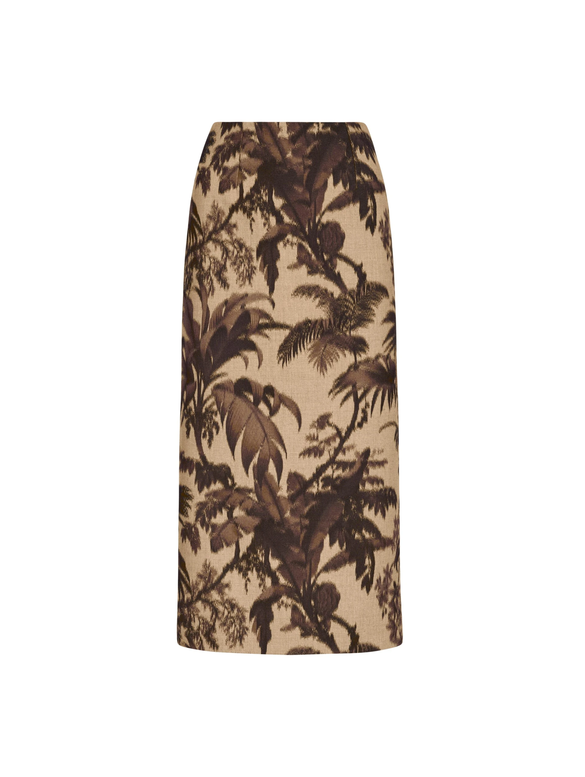 Oscar-de-la-Renta-Chine-Palm-Leaves-Pencil-Skirt-Skirts75086_nobg Oscar de la Renta Chiné Palm Leaves Pencil Skirt - Skirts - American Luxury Evening Wear at Luxury Shoes