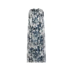 Oscar de la Renta Chiné Palm Leaves Silk Caftan - kimono - American Luxury Evening Wear at Luxury Shoes 