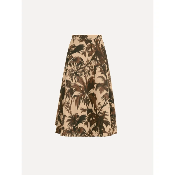 Oscar de la Renta Chiné Palm Leaves Skirt - Skirts - American Luxury Evening Wear at Luxury Shoes 