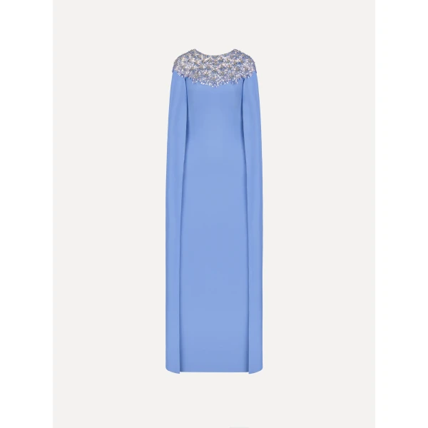 Oscar de la Renta Crystal & Glass Embroidered Caftan - kimono - American Luxury Evening Wear at Luxury Shoes 