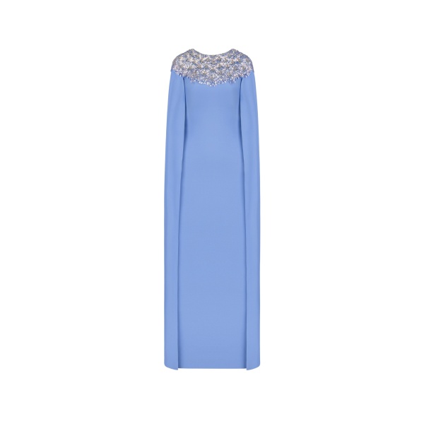 Oscar de la Renta Crystal & Glass Embroidered Caftan - kimono - American Luxury Evening Wear at Luxury Shoes 