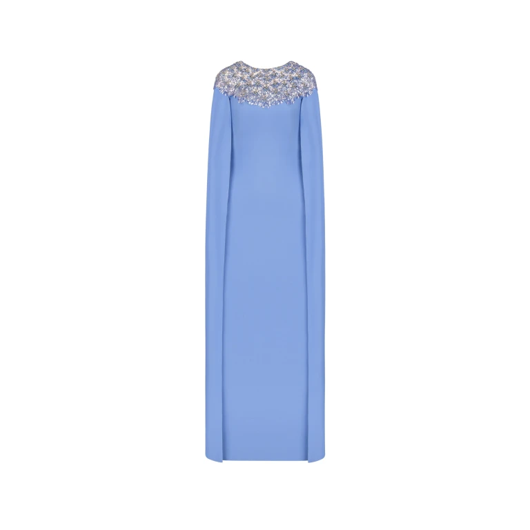Oscar de la Renta Crystal & Glass Embroidered Caftan - kimono - American Luxury Evening Wear at Luxury Shoes 