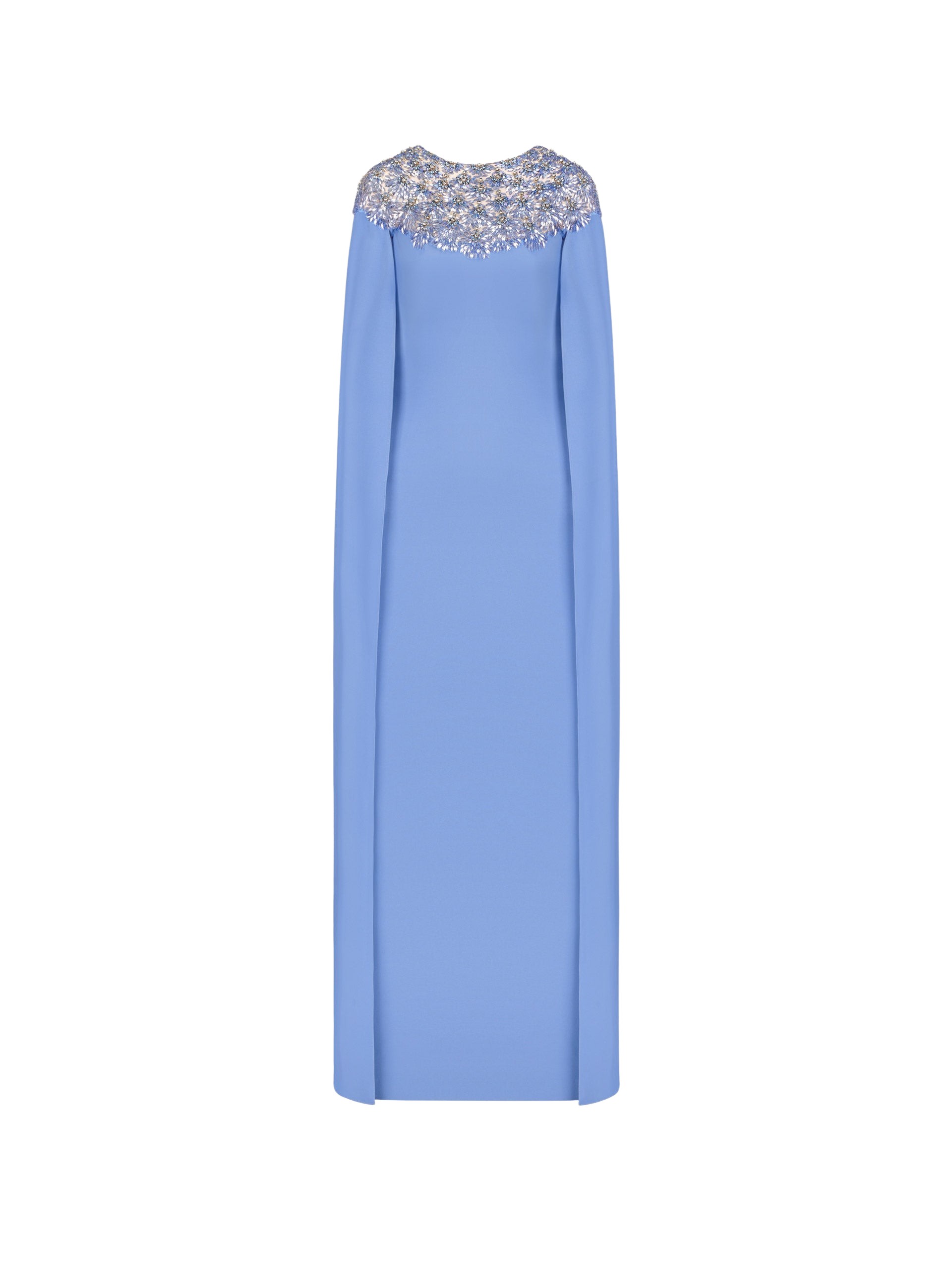 Oscar de la Renta Crystal & Glass Embroidered Caftan