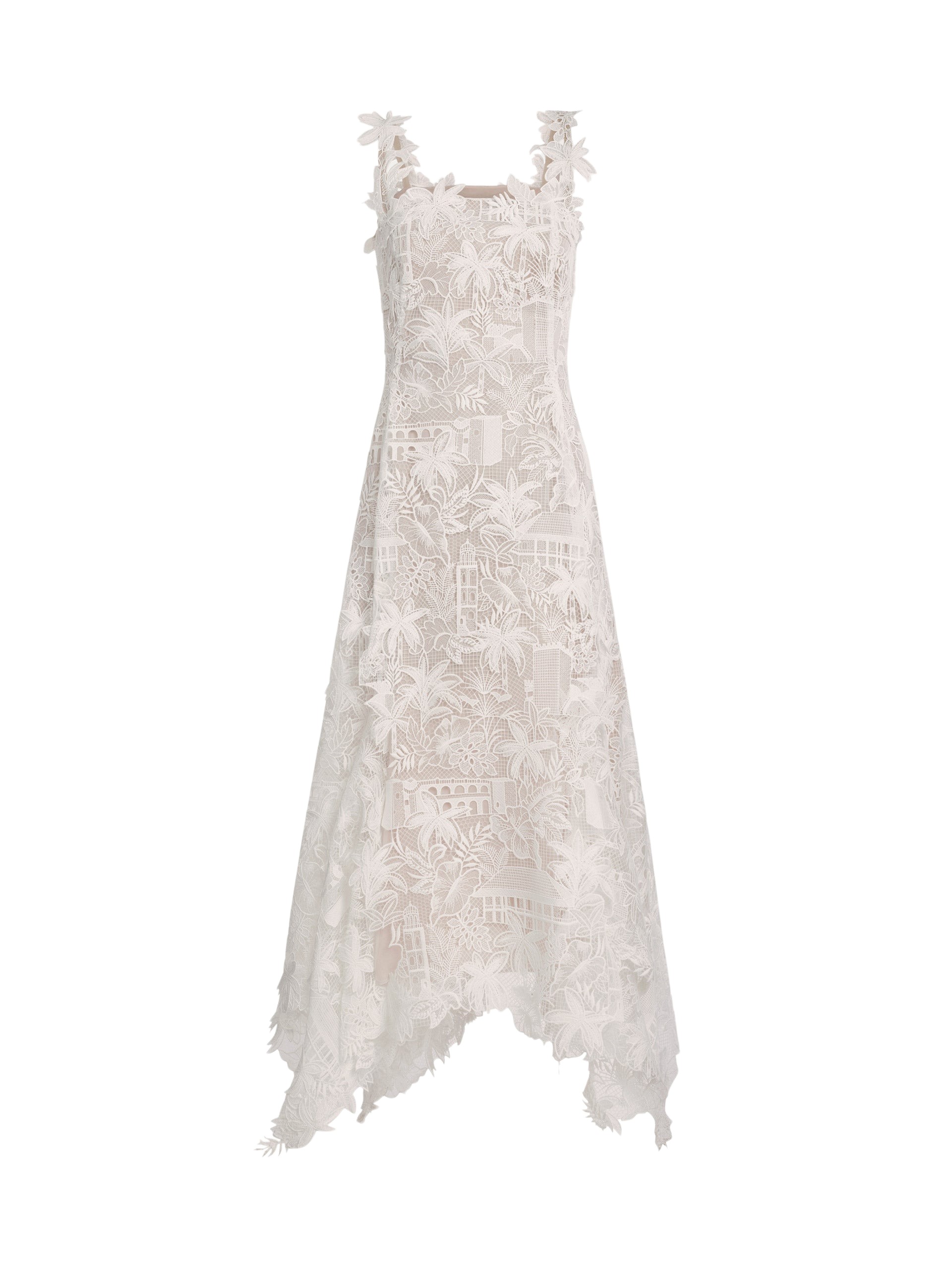 Oscar de la Renta Dominican Landscape Guipure Dress - Dresses - American Luxury Evening Wear at Luxury Shoes 