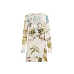 Oscar de la Renta Dominican Landscape Shift Dress - Dresses - American Luxury Evening Wear at Luxury Shoes 