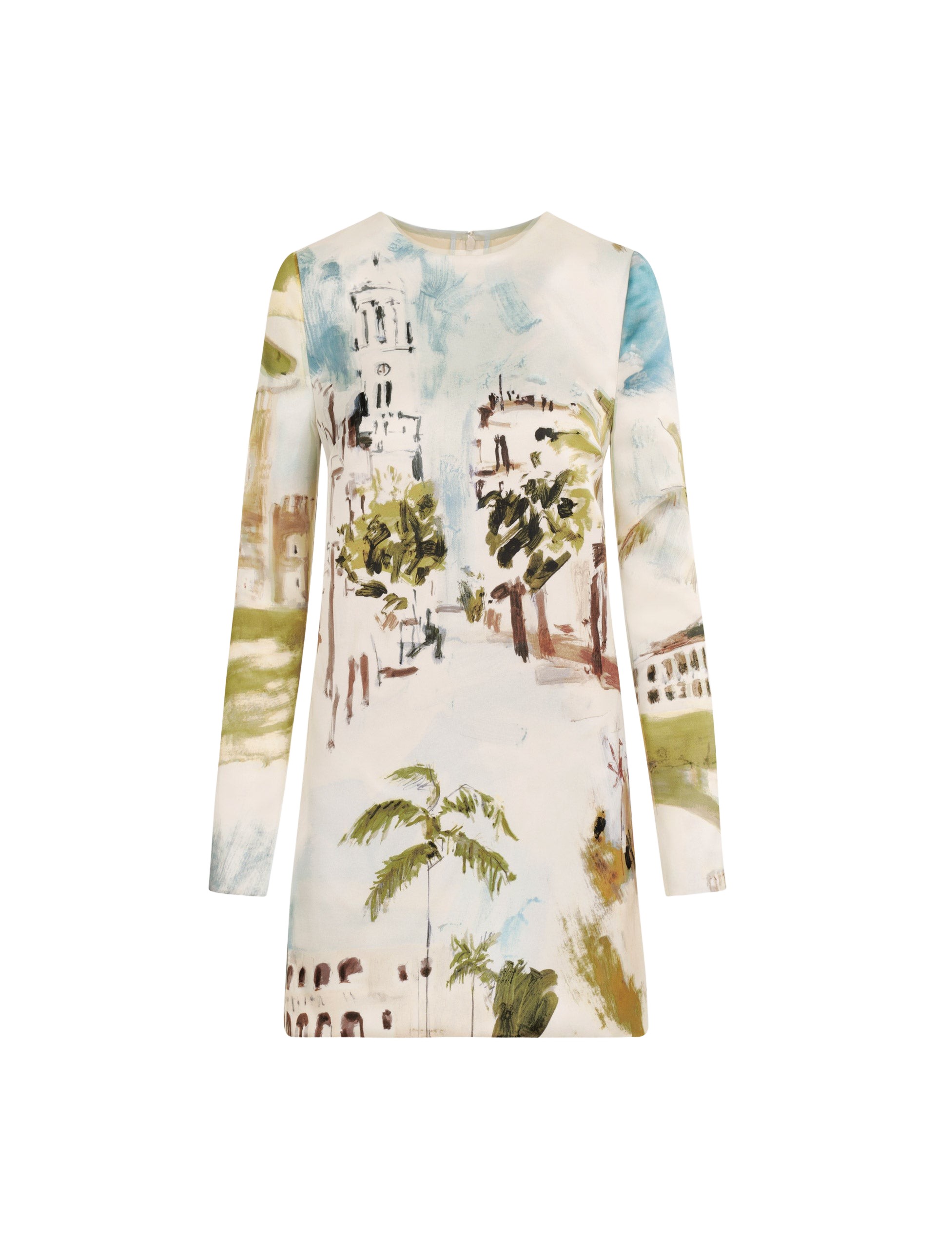 Oscar de la Renta Dominican Landscape Shift Dress - Dresses - American Luxury Evening Wear at Luxury Shoes 