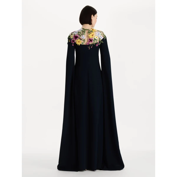 Oscar de la Renta Dominican Mixed Floral Caftan - kimono - American Luxury Evening Wear at Luxury Shoes 