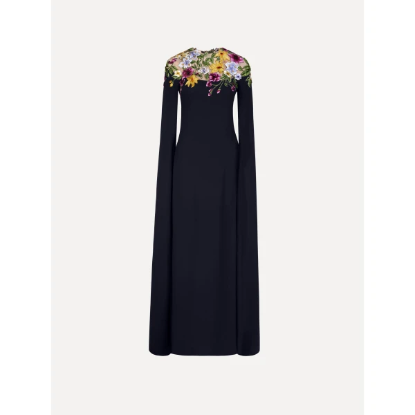 Oscar de la Renta Dominican Mixed Floral Caftan - kimono - American Luxury Evening Wear at Luxury Shoes 