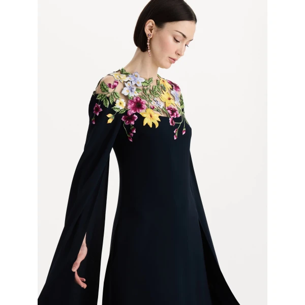 Oscar de la Renta Dominican Mixed Floral Caftan - kimono - American Luxury Evening Wear at Luxury Shoes 
