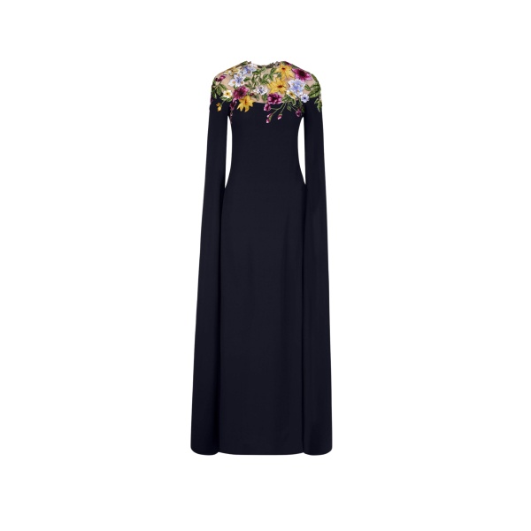 Oscar de la Renta Dominican Mixed Floral Caftan - kimono - American Luxury Evening Wear at Luxury Shoes 