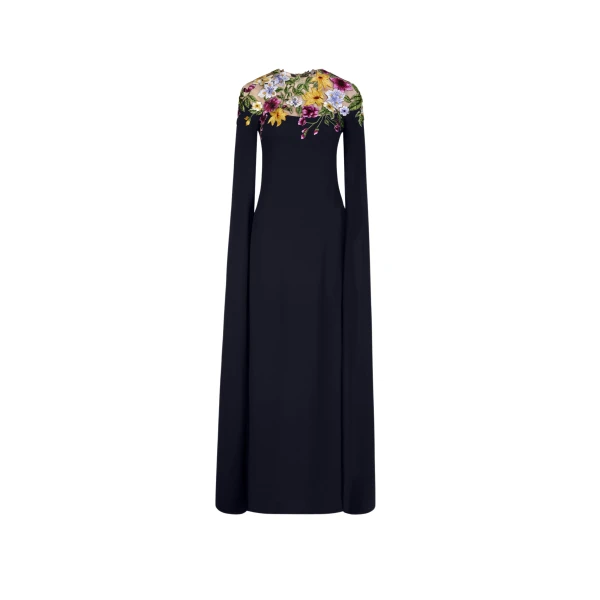 Oscar de la Renta Dominican Mixed Floral Caftan - kimono - American Luxury Evening Wear at Luxury Shoes 