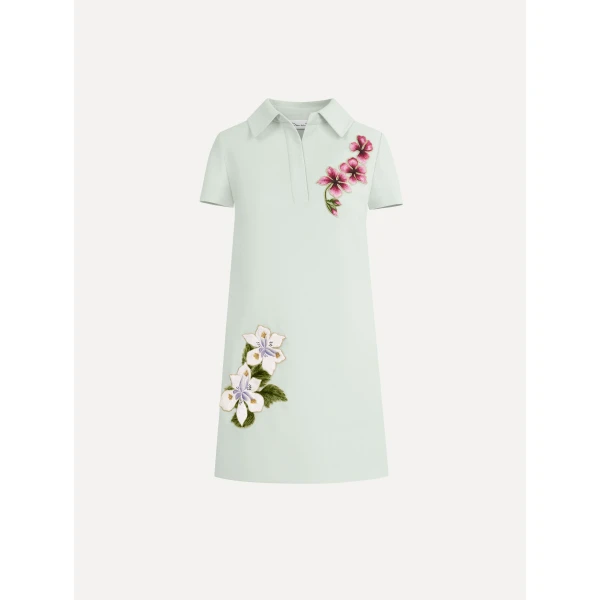 Oscar de la Renta Dominican Mixed Floral Threadwork Shift Dress - Dresses - American Luxury Evening Wear at Luxury Shoes 