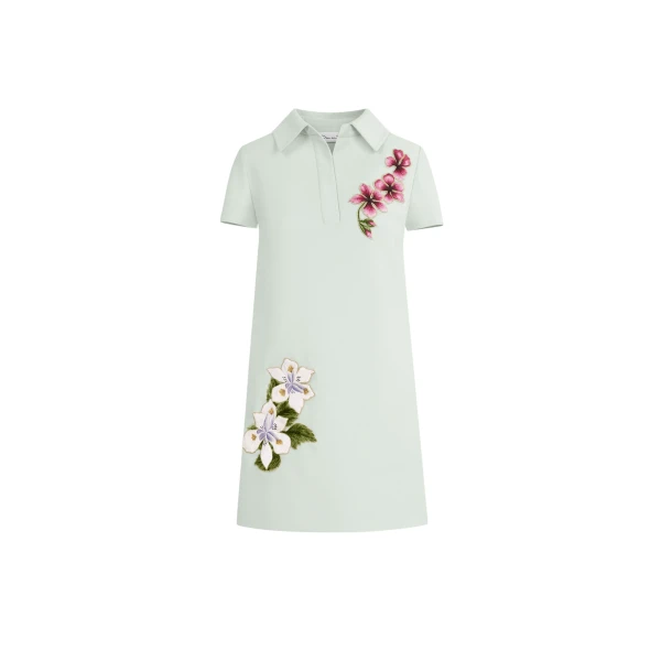 Oscar de la Renta Dominican Mixed Floral Threadwork Shift Dress - Dresses - American Luxury Evening Wear at Luxury Shoes 