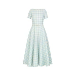Oscar-de-la-Renta-Gingham-Wool-Blend-Dress-Dresses31258_nobg Oscar de la Renta Gingham Wool Blend Dress - Dresses - American Luxury Evening Wear at Luxury Shoes
