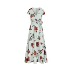 Oscar de la Renta Hibiscus Cotton Poplin Wrap Dress - Dresses - American Luxury Evening Wear at Luxury Shoes 