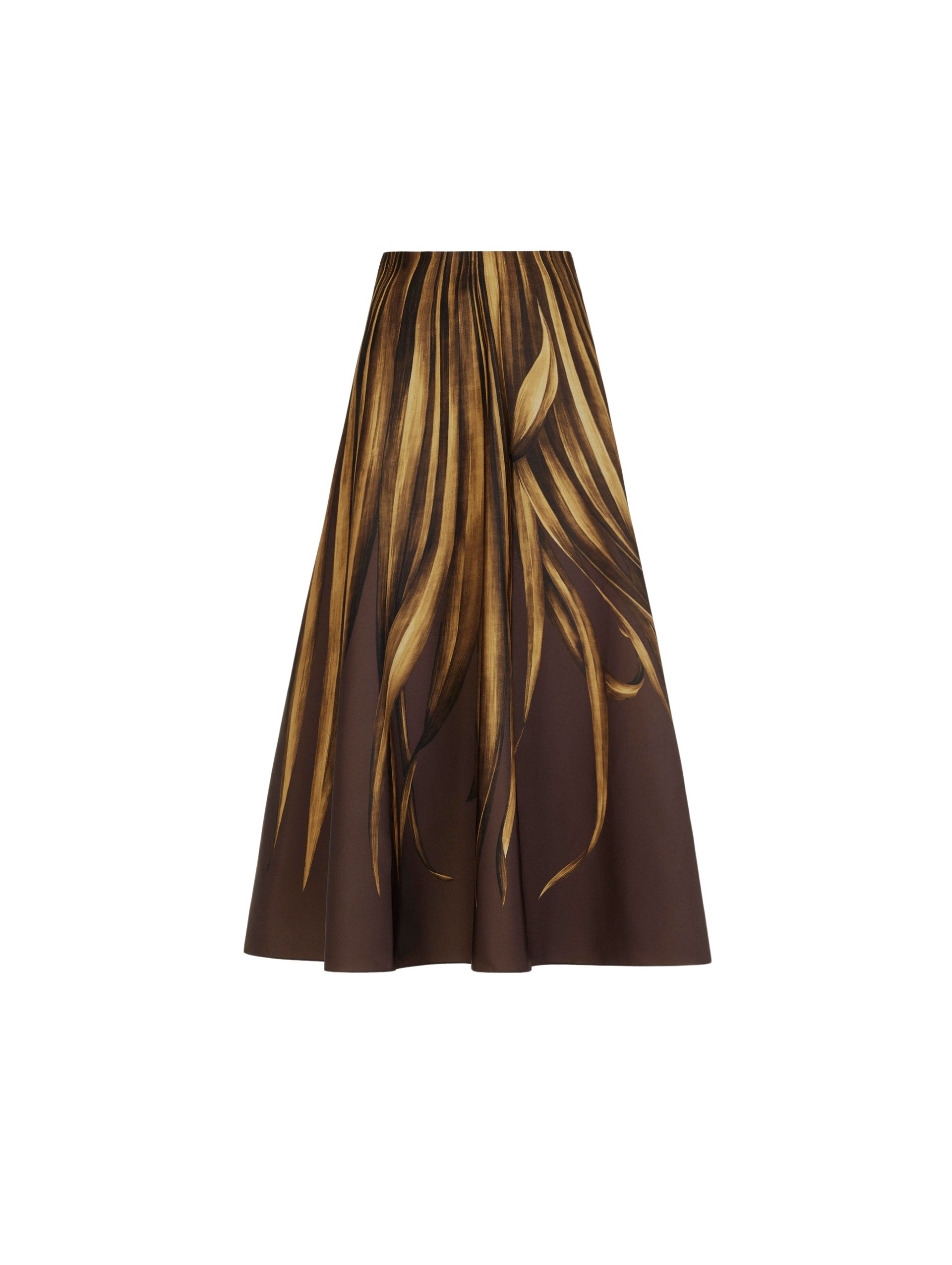 Oscar de la Renta Palm Leaves Faille Skirt - Skirts - American Luxury Evening Wear at Luxury Shoes 
