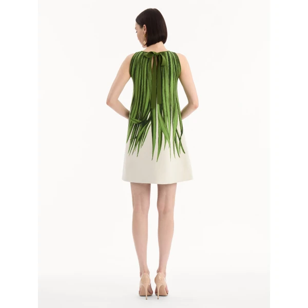 Oscar de la Renta Palm Leaves Jacquard Shift Dress - Dresses - American Luxury Evening Wear at Luxury Shoes 