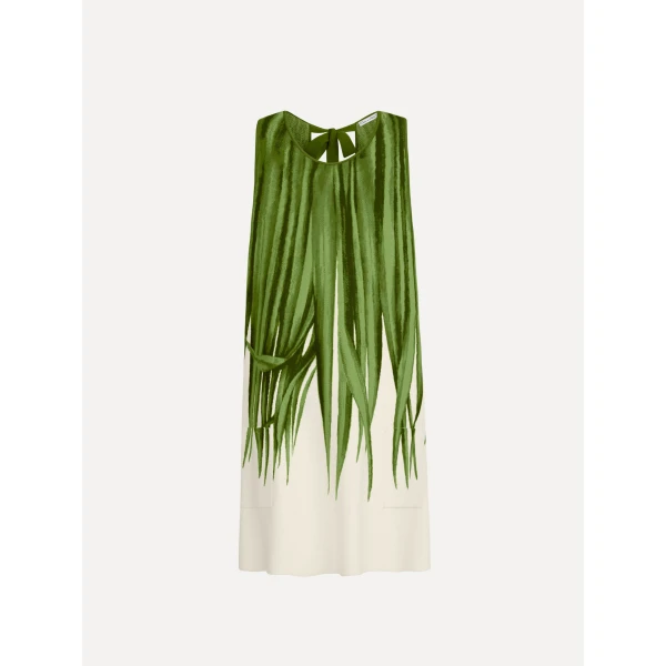 Oscar de la Renta Palm Leaves Jacquard Shift Dress - Dresses - American Luxury Evening Wear at Luxury Shoes 