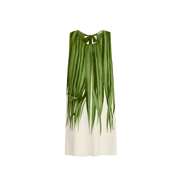Oscar de la Renta Palm Leaves Jacquard Shift Dress - Dresses - American Luxury Evening Wear at Luxury Shoes 
