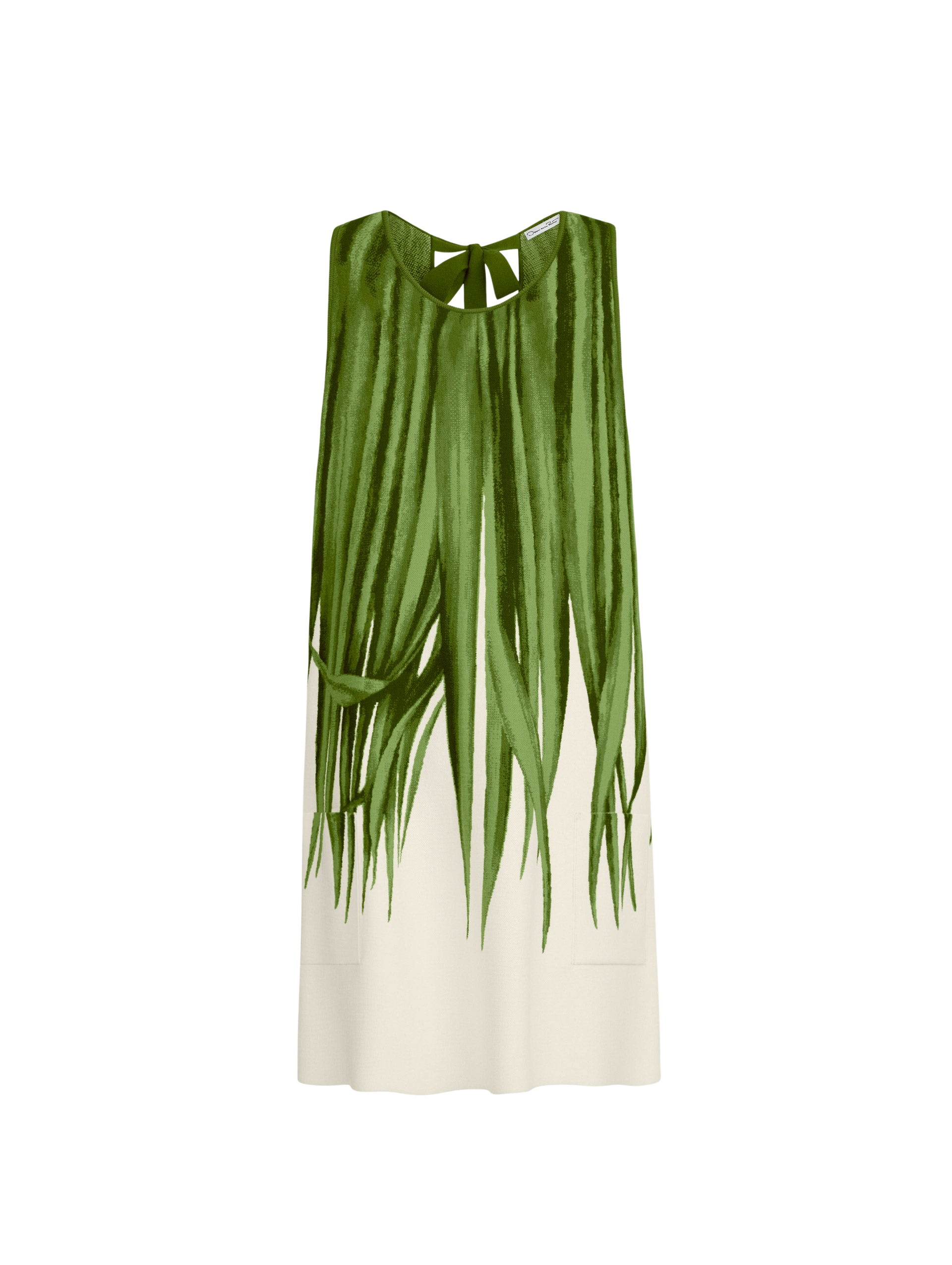 Oscar de la Renta Palm Leaves Jacquard Shift Dress - Dresses - American Luxury Evening Wear at Luxury Shoes 