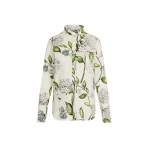 Oscar de la Renta Porcelain Flower Cotton Poplin Blouse - Tops - American Luxury Evening Wear at Luxury Shoes 