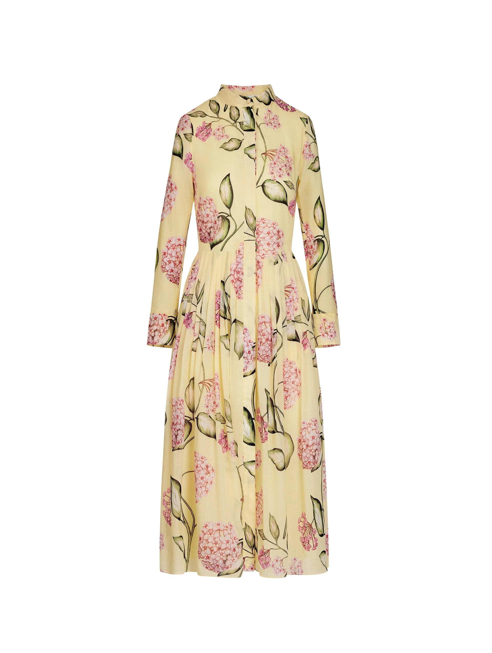 Oscar-de-la-Renta-Porcelain-Flower-Cotton-Poplin-Long-Sleeve-Dress-Dresses94178_nobg Oscar de la Renta Porcelain Flower Cotton Poplin Long Sleeve Dress - Dresses - American Luxury Evening Wear at Luxury Shoes