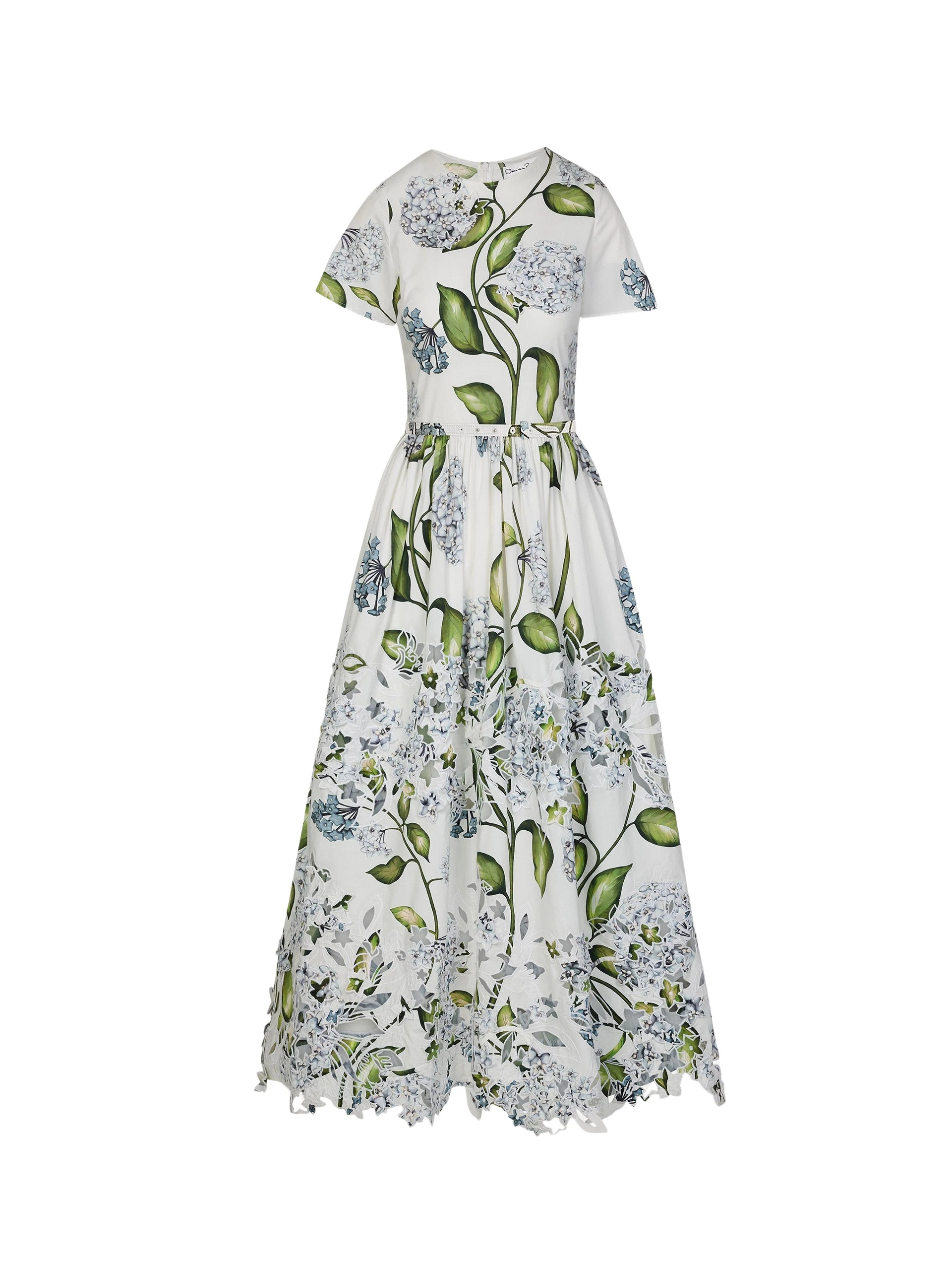 Oscar-de-la-Renta-Porcelain-Flower-Embroidered-Cotton-Poplin-Dress-Dresses28391_nobg Oscar de la Renta Porcelain Flower Embroidered Cotton Poplin Dress - Dresses - American Luxury Evening Wear at Luxury Shoes
