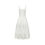 Oscar de la Renta Porcelain Flower Guipure Bustier Dress - Dresses - American Luxury Evening Wear at Luxury Shoes 