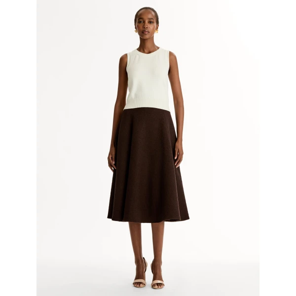 Oscar de la Renta Porcelain Flower Guipure Insert Tank - Tops - American Luxury Evening Wear at Luxury Shoes 