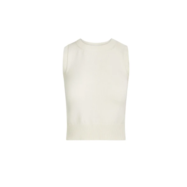Oscar de la Renta Porcelain Flower Guipure Insert Tank - Tops - American Luxury Evening Wear at Luxury Shoes 