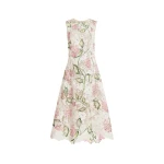 Oscar de la Renta Porcelain Flower Guipure Sleeveless Dress - Dresses - American Luxury Evening Wear at Luxury Shoes 
