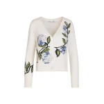 Oscar-de-la-Renta-Porcelain-Flower-Jacquard-Cardigan-Knitwear96645_nobg Oscar de la Renta Porcelain Flower Jacquard Cardigan - Knitwear - American Luxury Evening Wear at Luxury Shoes