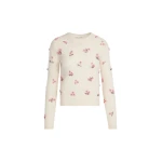 Oscar de la Renta Porcelain Flower Sequin Embroidered Pullover - Knitwear - American Luxury Evening Wear at Luxury Shoes 
