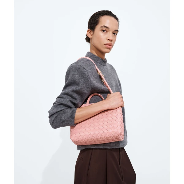 Khaite Women's Small Andiamo in Blush - Pink Totes & Top-Handle Bags - The Lotus Tote Bag - Shop at Luxury Shoes 