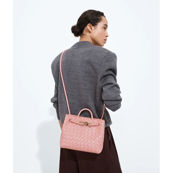 Khaite Women's Small Andiamo in Blush - Pink Totes & Top-Handle Bags - The Lotus Tote Bag - Shop at Luxury Shoes 