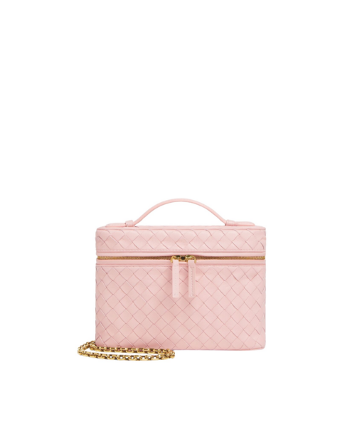 Khaite Women's Small Soft Vanity in Rose - Pink Clutch Bags - The Lotus Tote Bag - Shop at Luxury Shoes 