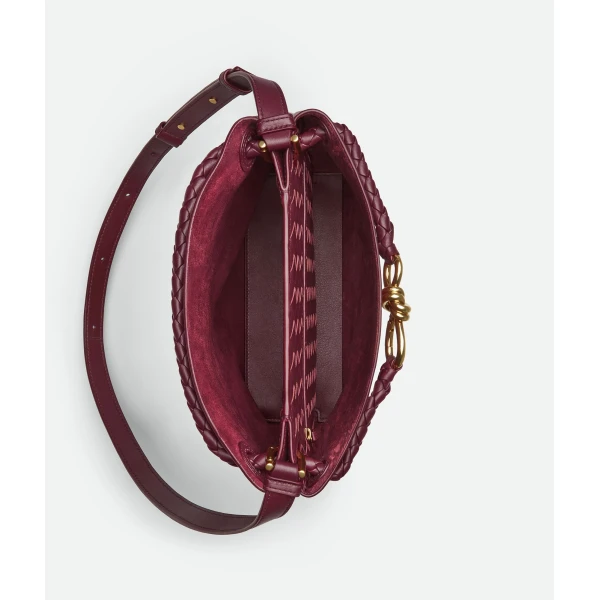 Khaite Women's Andiamo Bucket in Barolo - Red Bucket Bags - The Lotus Tote Bag - Shop at Luxury Shoes 