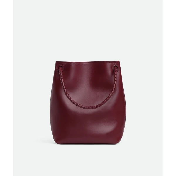Khaite Women's Andiamo Bucket in Barolo - Red Bucket Bags - The Lotus Tote Bag - Shop at Luxury Shoes 