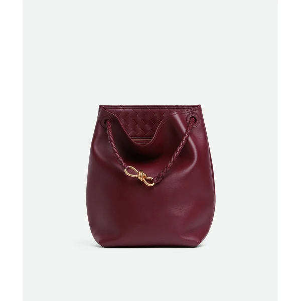Khaite Women's Andiamo Bucket in Barolo - Red Bucket Bags - The Lotus Tote Bag - Shop at Luxury Shoes 