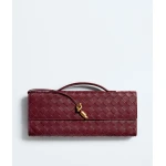 Khaite Women's Andiamo Clutch in Barolo - Red Clutch Bags - The Lotus Tote Bag - Shop at Luxury Shoes 