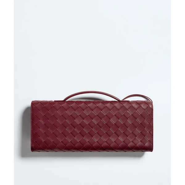 Khaite Women's Andiamo Clutch in Barolo - Red Clutch Bags - The Lotus Tote Bag - Shop at Luxury Shoes 