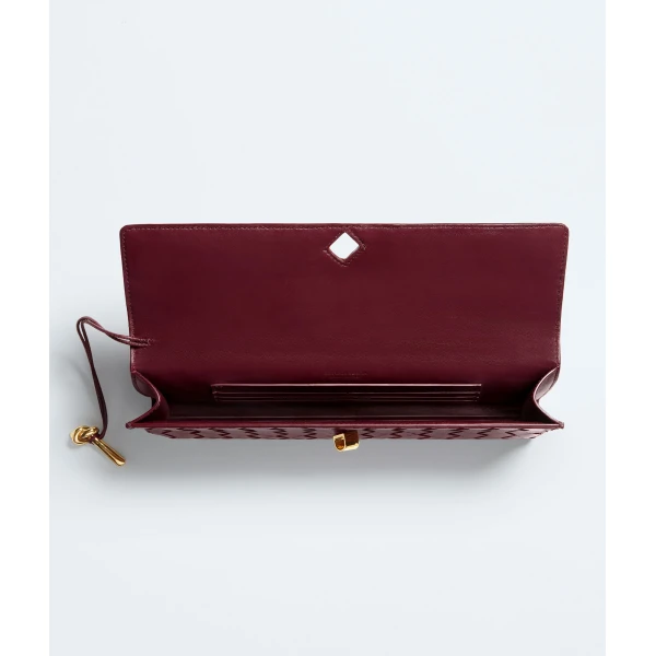 Khaite Women's Andiamo Clutch in Barolo - Red Clutch Bags - The Lotus Tote Bag - Shop at Luxury Shoes 