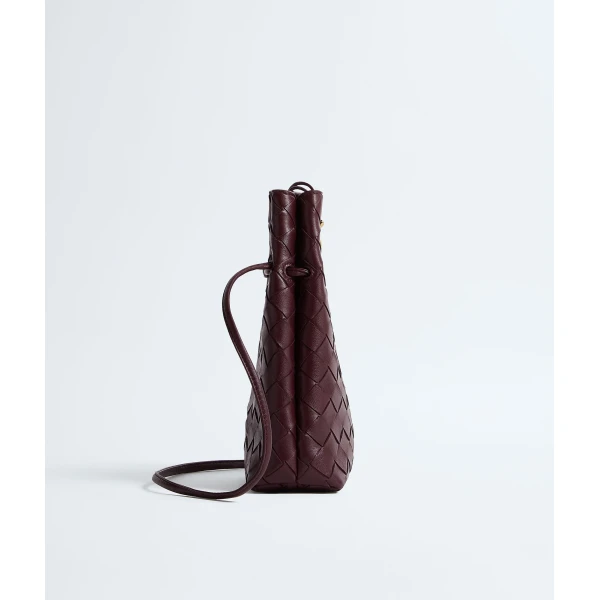 Khaite Women's Andiamo Phone Pouch in Deep mahogany - Red Mini Bags - The Lotus Tote Bag - Shop at Luxury Shoes 