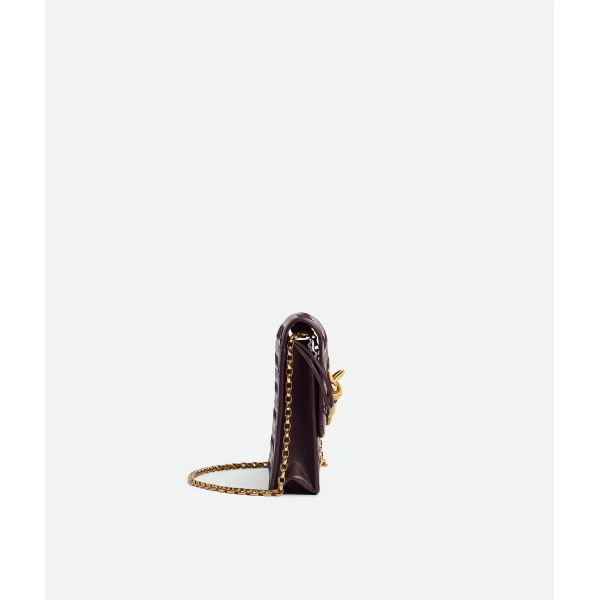 Khaite Women's Andiamo Pouch on Chain in Dark barolo - Red Shoulder & Crossbody Bags - The Lotus Tote Bag - Shop at Luxury Shoes 