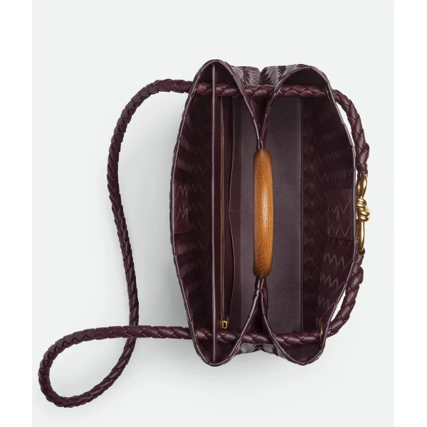 Khaite Women's Andiamo in Dark barolo - Red Totes & Top-Handle Bags - The Lotus Tote Bag - Shop at Luxury Shoes 