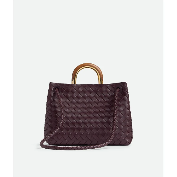 Khaite Women's Andiamo in Dark barolo - Red Totes & Top-Handle Bags - The Lotus Tote Bag - Shop at Luxury Shoes 